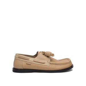 LOEWE Leather Boat Shoes Men Beige Sandals